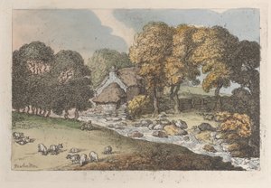 A Watercourse, de Views in Cornwall, 1812., 1812. de Thomas Rowlandson