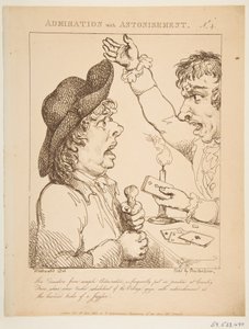 Admiração com espanto Le Brun Travested, ou Caricaturas das Paixões, 21 de janeiro de 1800. de Thomas Rowlandson