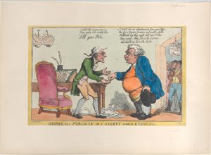 Conselho a um publicano, ou um segredo que vale a pena conhecer, 1810., 1810. de Thomas Rowlandson