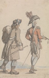 Um oficial e o seu criado de Thomas Rowlandson
