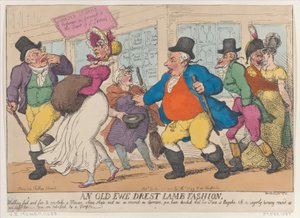 An Old Ewe Drest Lamb Fashion, 25 de Outubro de 1810, 25 de Outubro de 1810. de Thomas Rowlandson