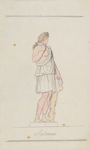 Antínoo no papel de Aristeu de Thomas Rowlandson