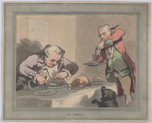 No Jantar, 1790 ., 1790 . de Thomas Rowlandson
