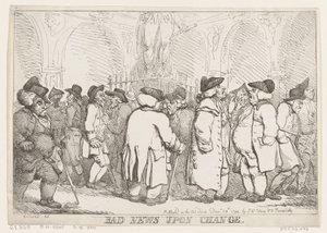 Bad News Upon Change, 28 de dezembro de 1794., 28 de dezembro de 1794. de Thomas Rowlandson