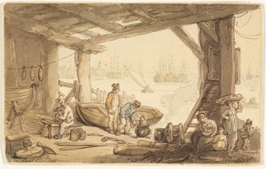 Construtores de barcos de Thomas Rowlandson