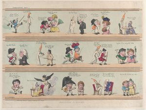 Borders for Rooms, Extravaganzas Plate 1, 28 de março de 1799., 28 de março de 1799. de Thomas Rowlandson