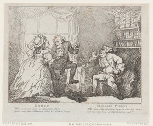 Bozzy e Madame Piozzi Frontispício, Bozzy e Piozzi por Peter Pindar, 1780-86., 1780-86. de Thomas Rowlandson
