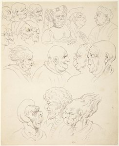Cabeças caricaturais de Thomas Rowlandson