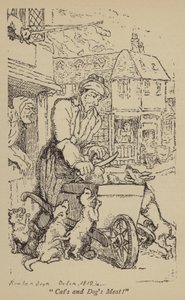 Gatos e Cães Carne! de Thomas Rowlandson
