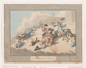 Comforts of Bath, Placa 12, 6 de janeiro de 1798., 6 de janeiro de 1798. de Thomas Rowlandson