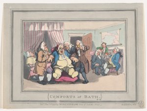 Comforts of Bath, Placa 1, 6 de janeiro de 1798., 6 de janeiro de 1798. de Thomas Rowlandson