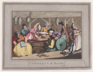 Comforts of Bath, Placa 4, 6 de janeiro de 1798., 6 de janeiro de 1798. de Thomas Rowlandson