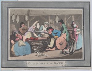 Comforts of Bath, Placa 4, 6 de janeiro de 1798., 6 de janeiro de 1798. de Thomas Rowlandson
