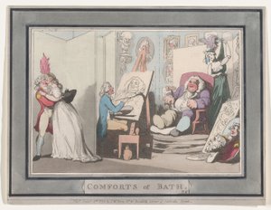 Comforts of Bath, Placa 6, 6 de janeiro de 1798., 6 de janeiro de 1798. de Thomas Rowlandson
