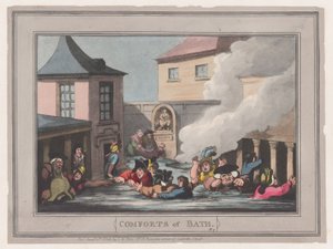 Comforts of Bath, Placa 7, 6 de janeiro de 1798., 6 de janeiro de 1798. de Thomas Rowlandson