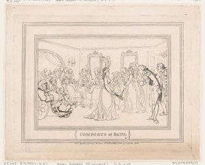 Comforts of Bath, Placa 8, 6 de janeiro de 1798., 6 de janeiro de 1798. de Thomas Rowlandson