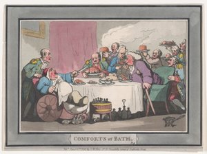 Comforts of Bath, Placa 9, 6 de janeiro de 1798., 6 de janeiro de 1798. de Thomas Rowlandson