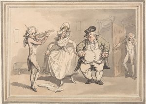 Os prazeres do banho: os preparativos antes do baile de Thomas Rowlandson