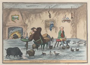 Comforts of an Irish Fishing Lodge, 12 de maio de 1812., 12 de maio de 1812. de Thomas Rowlandson