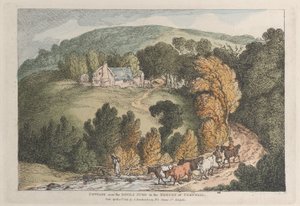 Casa de campo perto do Devils Jump no Ducado da Cornualha, de Views in Cornwall, 12 de abril de 1812. de Thomas Rowlandson