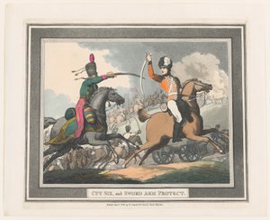 Cut Six e Sword Arm Protect, 1º de setembro de 1798., 1º de setembro de 1798. de Thomas Rowlandson