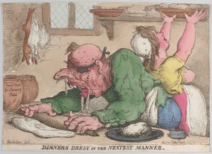 Jantares Drest in the Neaest Manner, outubro de 1811., outubro de 1811. de Thomas Rowlandson