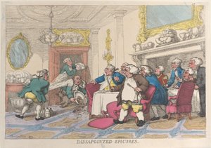 Desapontado Epicures, 1809., 1809. de Thomas Rowlandson