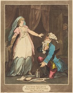 O Doutor Gallipot a colocar a sua «Fortune» aos pés da sua amada de Thomas Rowlandson