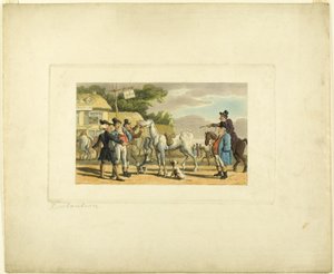 Doctor Syntax vende Grizzle, de The Tour of Doctor Syntax de Thomas Rowlandson