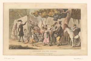 O Doutor Syntax num campo de ciganos de Thomas Rowlandson