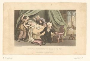 O Doutor Syntax chora a morte da sua esposa de Thomas Rowlandson