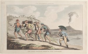 Bagagem de Dom Luigi apreendida por quatro Lazzaroni, de Nápoles e da Campagna Felice..., 1º de junho de de Thomas Rowlandson