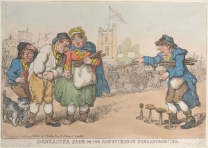 Doncaster Fair ou o Industrious Yorkshirebites, 1808-18., 1808-18. de Thomas Rowlandson