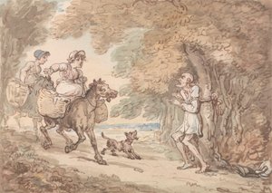 Dr. Sintaxe Ligada a uma Árvore por Auto-Estradas de Thomas Rowlandson