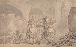 Dr. Syntax Made Free of the Cellar de Thomas Rowlandson