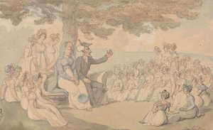 Dr. Sintaxe Visita um Internato para Jovens Senhoras de Thomas Rowlandson