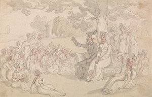 O Dr. Syntax visita um colégio interno para jovens senhoras de Thomas Rowlandson