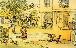 "Dr. Sintaxe divertida com Pat na lagoa de Thomas Rowlandson