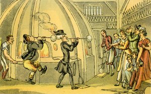 "Dr. Sintaxe na Casa de Vidro de Thomas Rowlandson