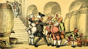 "Dr. Syntax made free of the cellar de Thomas Rowlandson