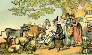 Dr. Sintaxe do esboço depois da natureza. de Thomas Rowlandson
