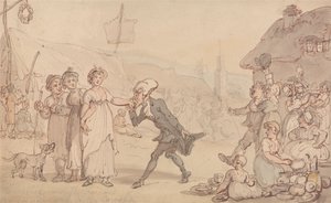 Dr. Sintaxe com Kitty Cowslip de Thomas Rowlandson