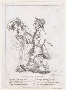 Amantes bêbados, 15 de março de 1798., 15 de março de 1798. de Thomas Rowlandson