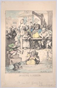 Esquivando-se de uma repreensão, 12 de abril de 1803., 12 de abril de 1803. de Thomas Rowlandson
