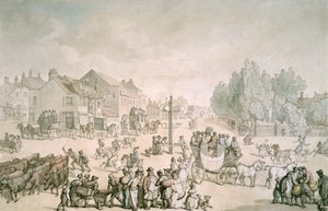 Elephant and Castle, Southwark, Londres, c1805-c1820 de Thomas Rowlandson