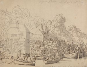 Embarque em Southampton, 20 de junho de 1794 (Versão A) de Thomas Rowlandson