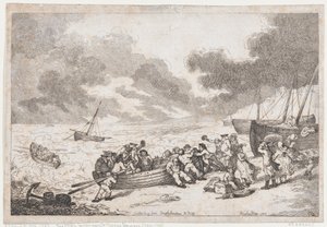 Partida de Brighthelmstone para Diepp[e] de Thomas Rowlandson