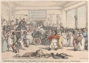 Exposição no Museu Bullock da Carruagem de Bonaparte em Waterloo, Janu..., 10 de janeiro de 1816. de Thomas Rowlandson