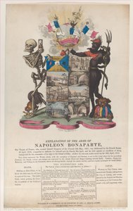Explicação das Armas de Napoleão Bonaparte, abril de 1814., abril de 1814. de Thomas Rowlandson
