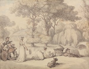 Alimentar os patinhos de Thomas Rowlandson